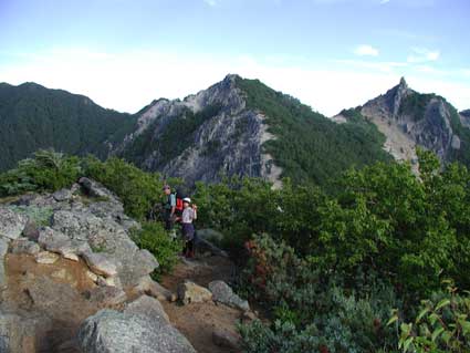 観音岳から地蔵岳への稜線