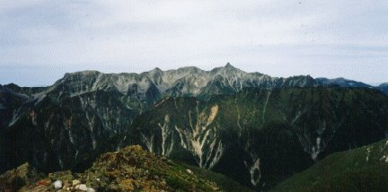 頂上からの槍の眺め