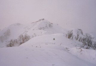 行く手に小屋が見えるが
