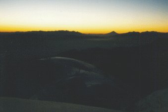 テントから見た朝の景色